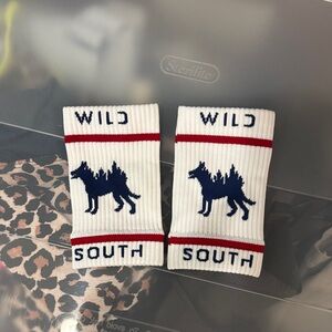 White and Red Wristbands